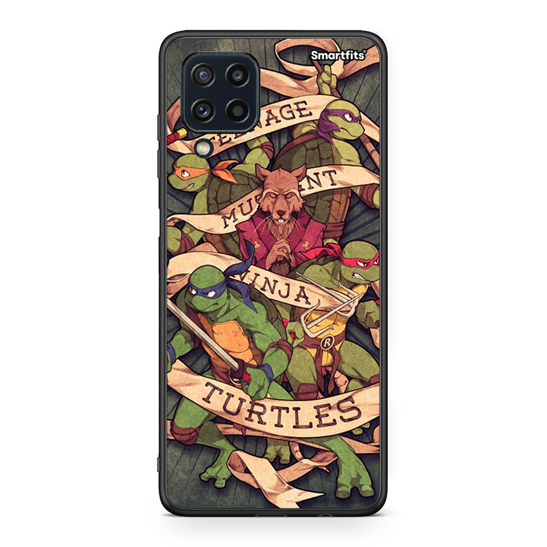 Samsung M32 4G Ninja Turtles θήκη από τη Smartfits με σχέδιο στο πίσω μέρος και μαύρο περίβλημα | Smartphone case with colorful back and black bezels by Smartfits