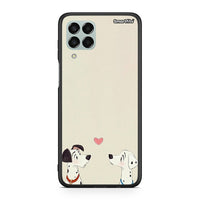 Thumbnail for Samsung M33 Dalmatians Love θήκη από τη Smartfits με σχέδιο στο πίσω μέρος και μαύρο περίβλημα | Smartphone case with colorful back and black bezels by Smartfits