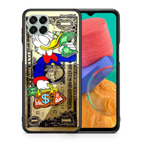 Thumbnail for Θήκη Samsung M33 Duck Money από τη Smartfits με σχέδιο στο πίσω μέρος και μαύρο περίβλημα | Samsung M33 Duck Money case with colorful back and black bezels