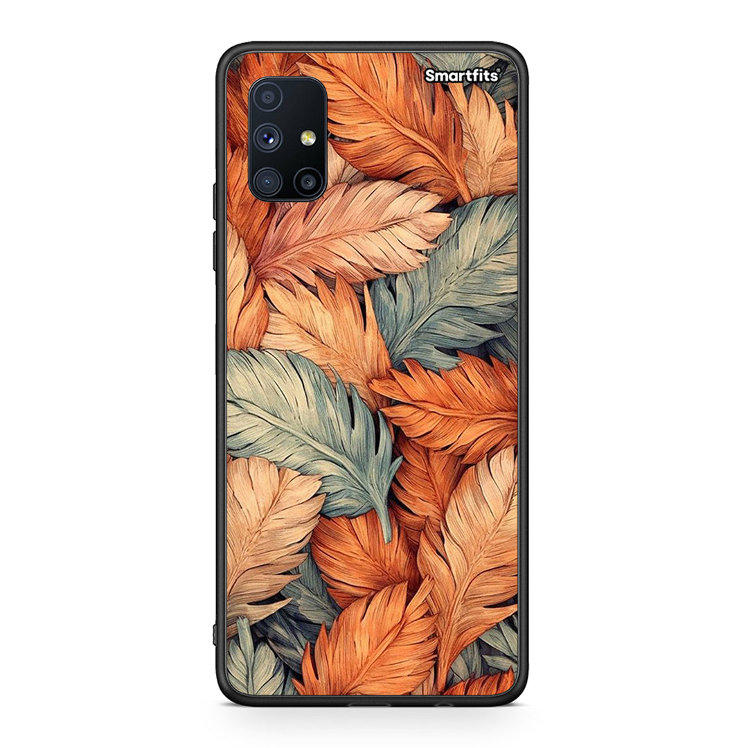 Θήκη Samsung Galaxy M51 Autumn Leaves από τη Smartfits με σχέδιο στο πίσω μέρος και μαύρο περίβλημα | Samsung Galaxy M51 Autumn Leaves case with colorful back and black bezels