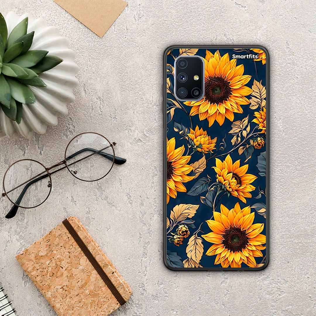Autumn Sunflowers - Samsung Galaxy M51 θήκη