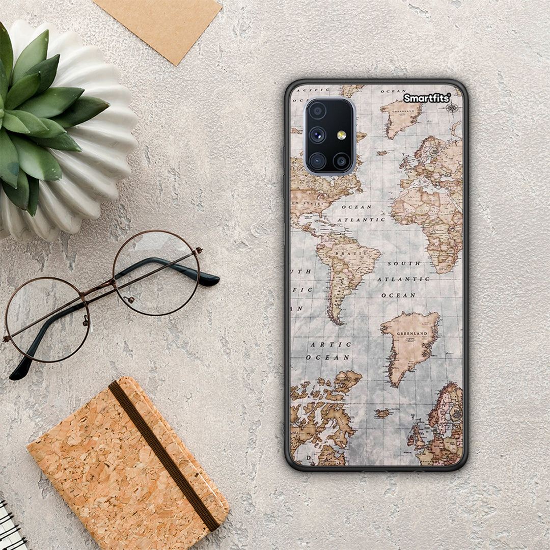 World Map - Samsung Galaxy M51 θήκη