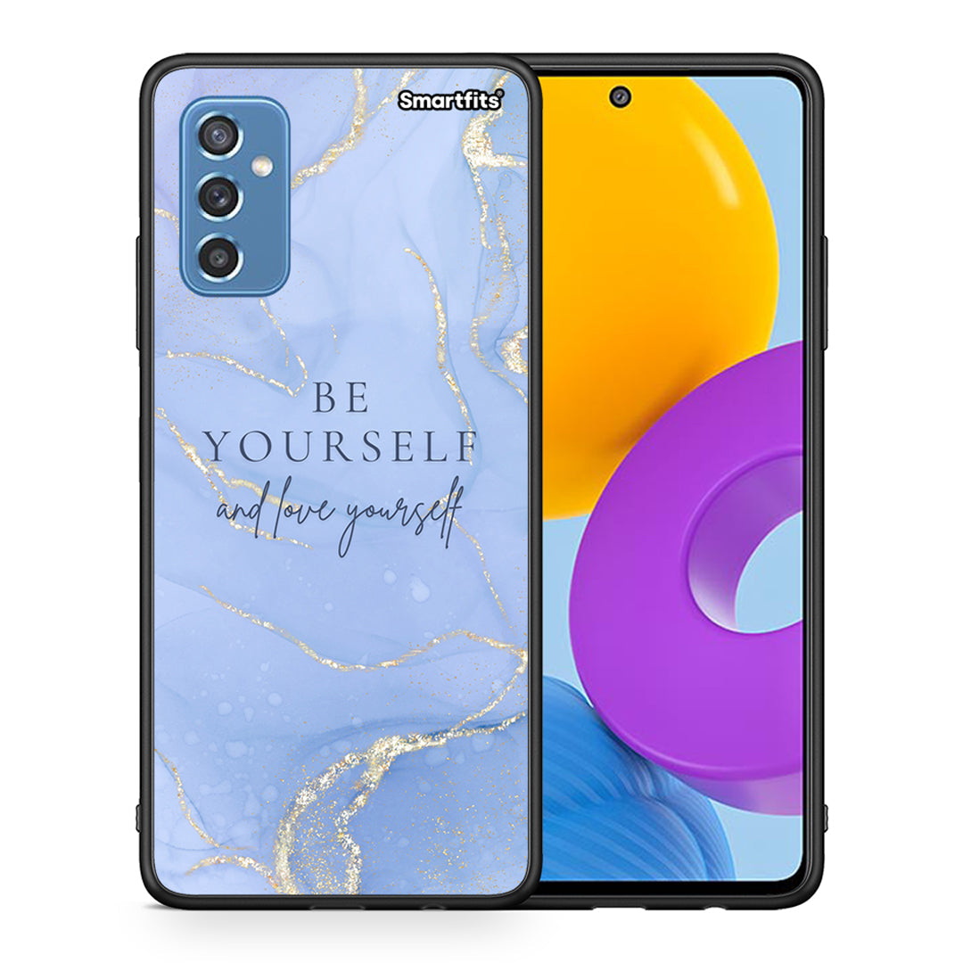 Θήκη Samsung M52 5G Be Yourself από τη Smartfits με σχέδιο στο πίσω μέρος και μαύρο περίβλημα | Samsung M52 5G Be Yourself case with colorful back and black bezels