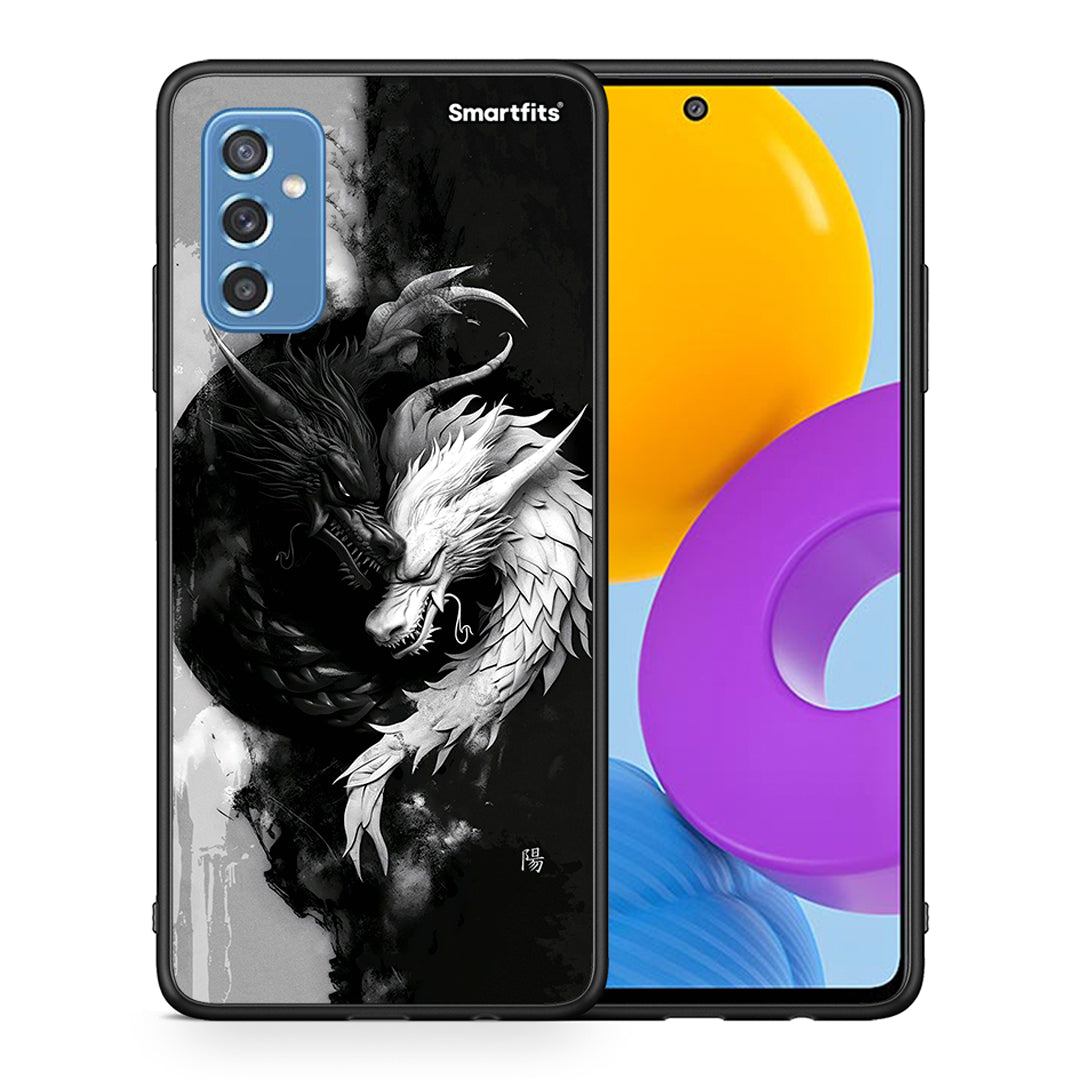 Θήκη Samsung M52 5G Yin Yang από τη Smartfits με σχέδιο στο πίσω μέρος και μαύρο περίβλημα | Samsung M52 5G Yin Yang case with colorful back and black bezels