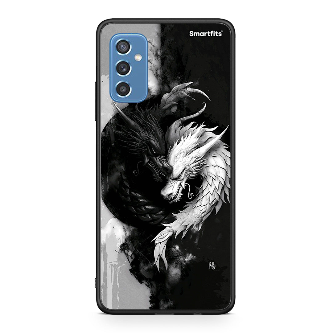 Samsung M52 5G Yin Yang Θήκη από τη Smartfits με σχέδιο στο πίσω μέρος και μαύρο περίβλημα | Smartphone case with colorful back and black bezels by Smartfits
