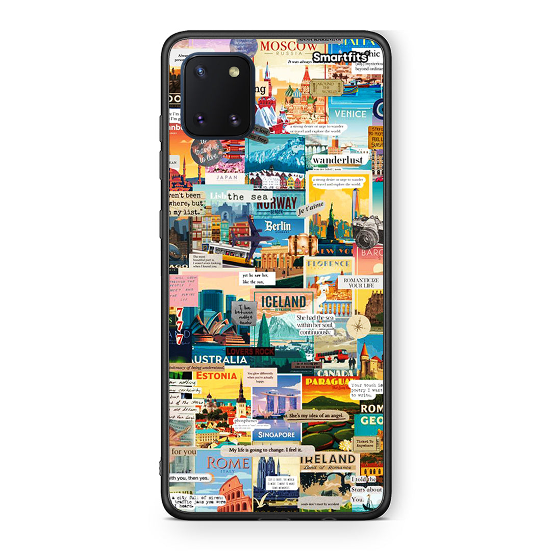 Samsung Note 10 Lite Live To Travel θήκη από τη Smartfits με σχέδιο στο πίσω μέρος και μαύρο περίβλημα | Smartphone case with colorful back and black bezels by Smartfits
