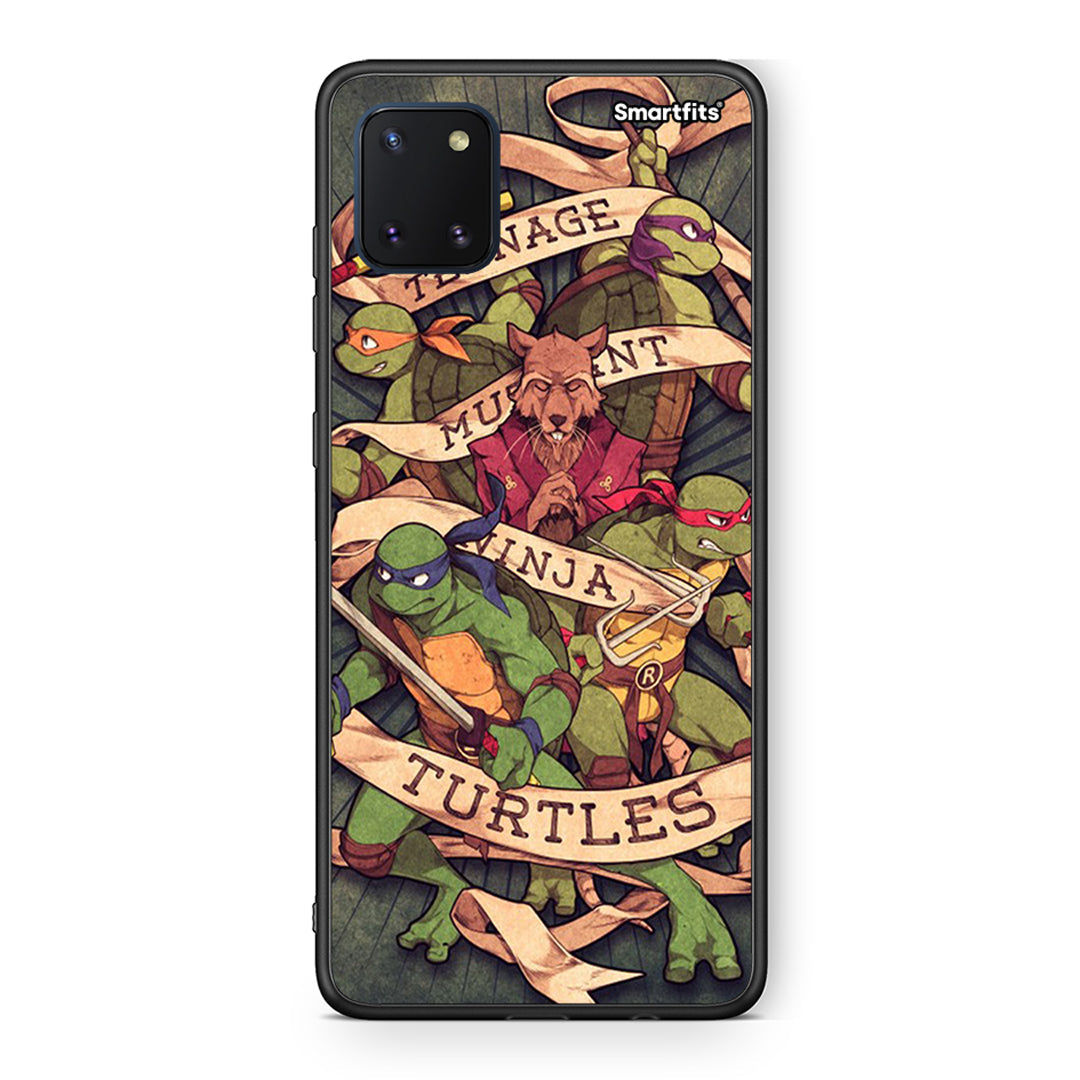 Samsung Note 10 Lite Ninja Turtles θήκη από τη Smartfits με σχέδιο στο πίσω μέρος και μαύρο περίβλημα | Smartphone case with colorful back and black bezels by Smartfits