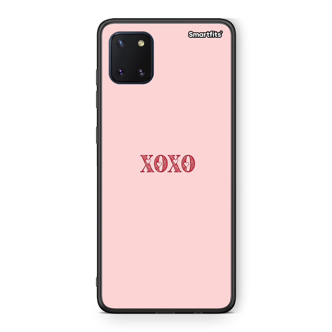 Samsung Note 10 Lite XOXO Love θήκη από τη Smartfits με σχέδιο στο πίσω μέρος και μαύρο περίβλημα | Smartphone case with colorful back and black bezels by Smartfits