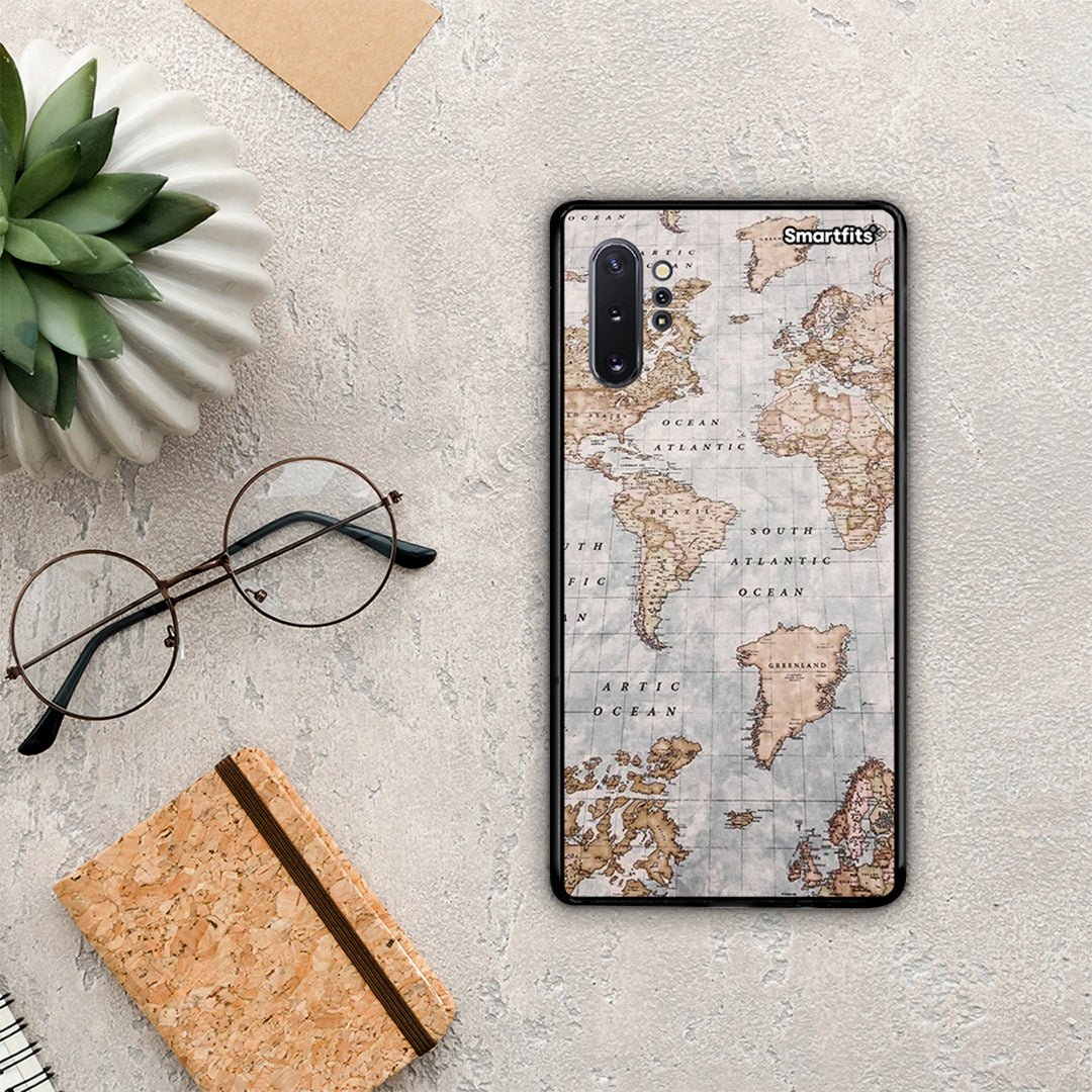 World Map - Samsung Galaxy Note 10+ θήκη