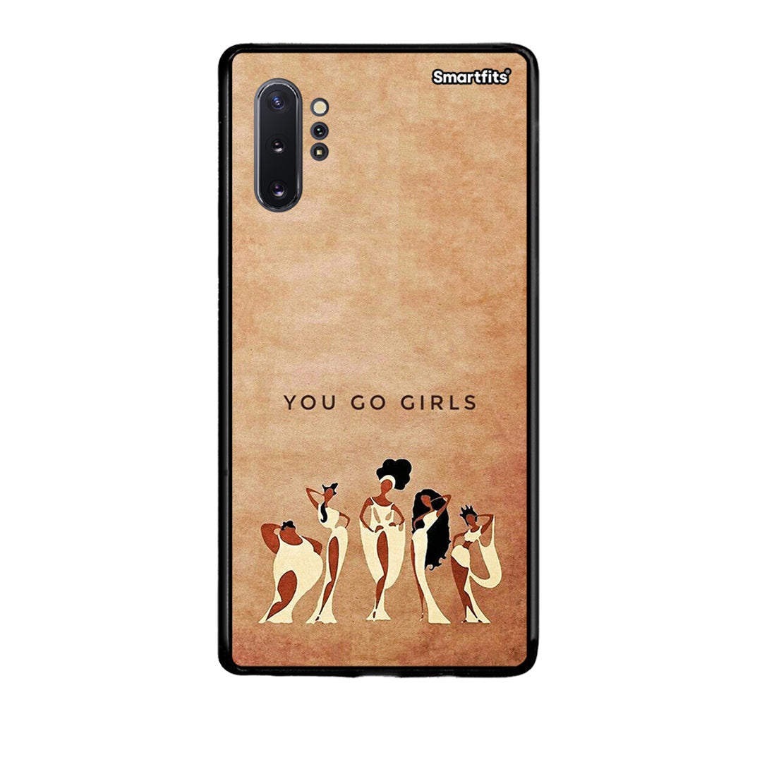 Samsung Note 10+ You Go Girl θήκη από τη Smartfits με σχέδιο στο πίσω μέρος και μαύρο περίβλημα | Smartphone case with colorful back and black bezels by Smartfits