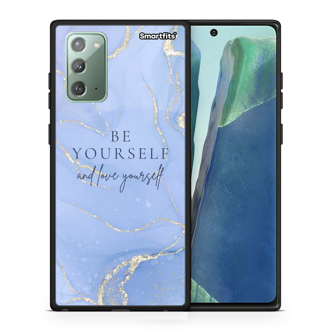 Θήκη Samsung Note 20 Be Yourself από τη Smartfits με σχέδιο στο πίσω μέρος και μαύρο περίβλημα | Samsung Note 20 Be Yourself case with colorful back and black bezels
