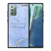 Thumbnail for Θήκη Samsung Note 20 Be Yourself από τη Smartfits με σχέδιο στο πίσω μέρος και μαύρο περίβλημα | Samsung Note 20 Be Yourself case with colorful back and black bezels