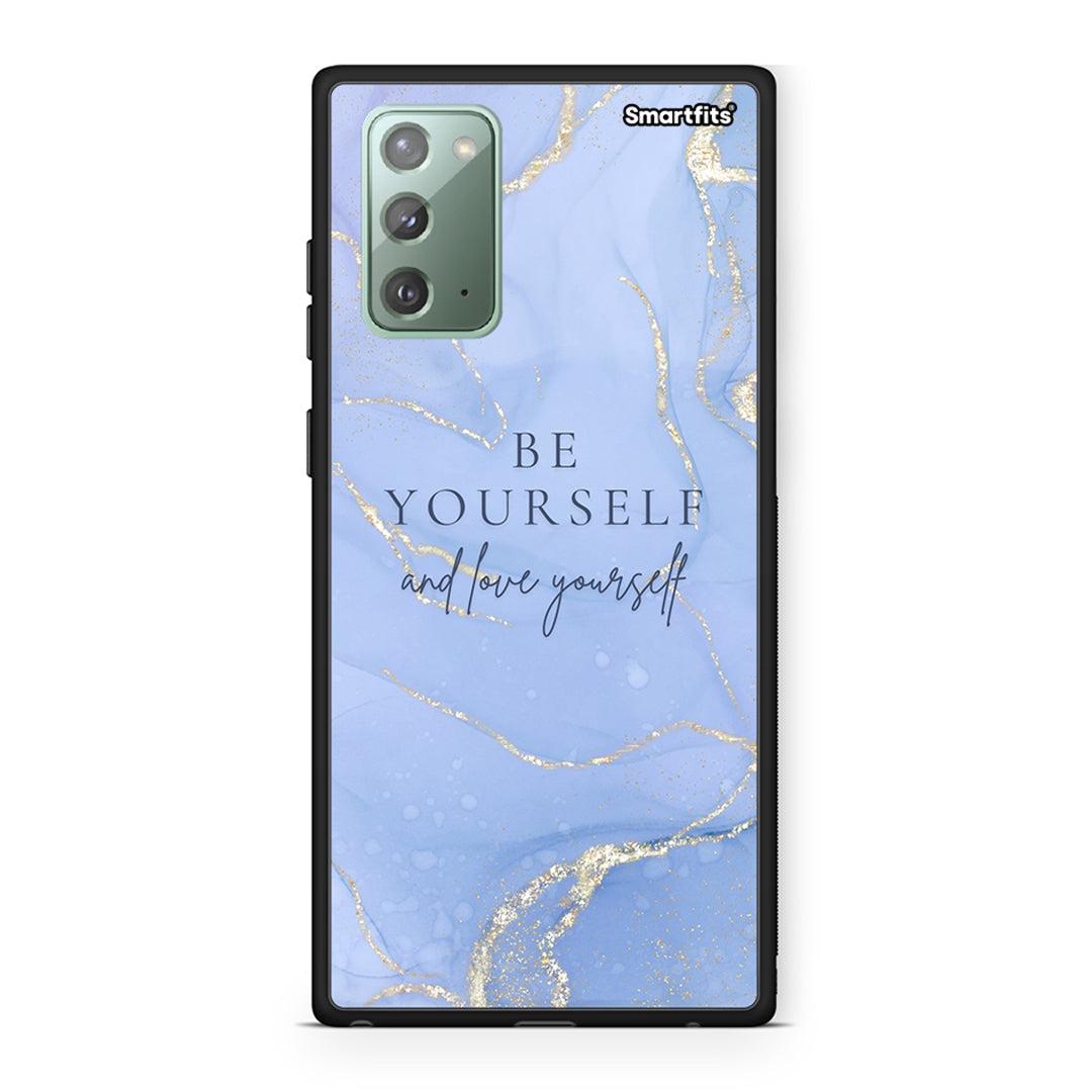 Samsung Note 20 Be Yourself θήκη από τη Smartfits με σχέδιο στο πίσω μέρος και μαύρο περίβλημα | Smartphone case with colorful back and black bezels by Smartfits