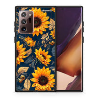 Thumbnail for Θήκη Samsung Note 20 Ultra Autumn Sunflowers από τη Smartfits με σχέδιο στο πίσω μέρος και μαύρο περίβλημα | Samsung Note 20 Ultra Autumn Sunflowers case with colorful back and black bezels