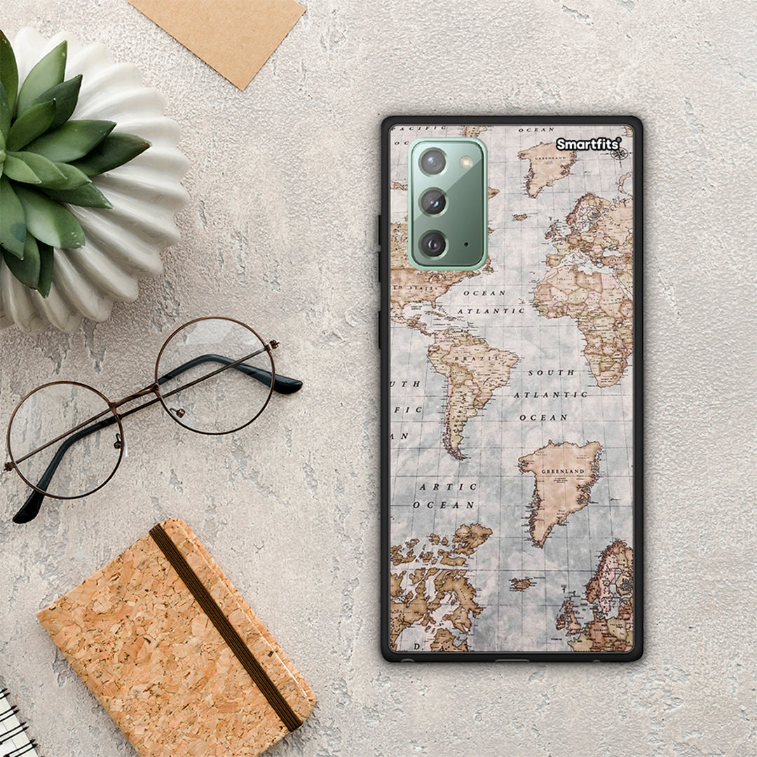 World Map - Samsung Galaxy Note 20 θήκη