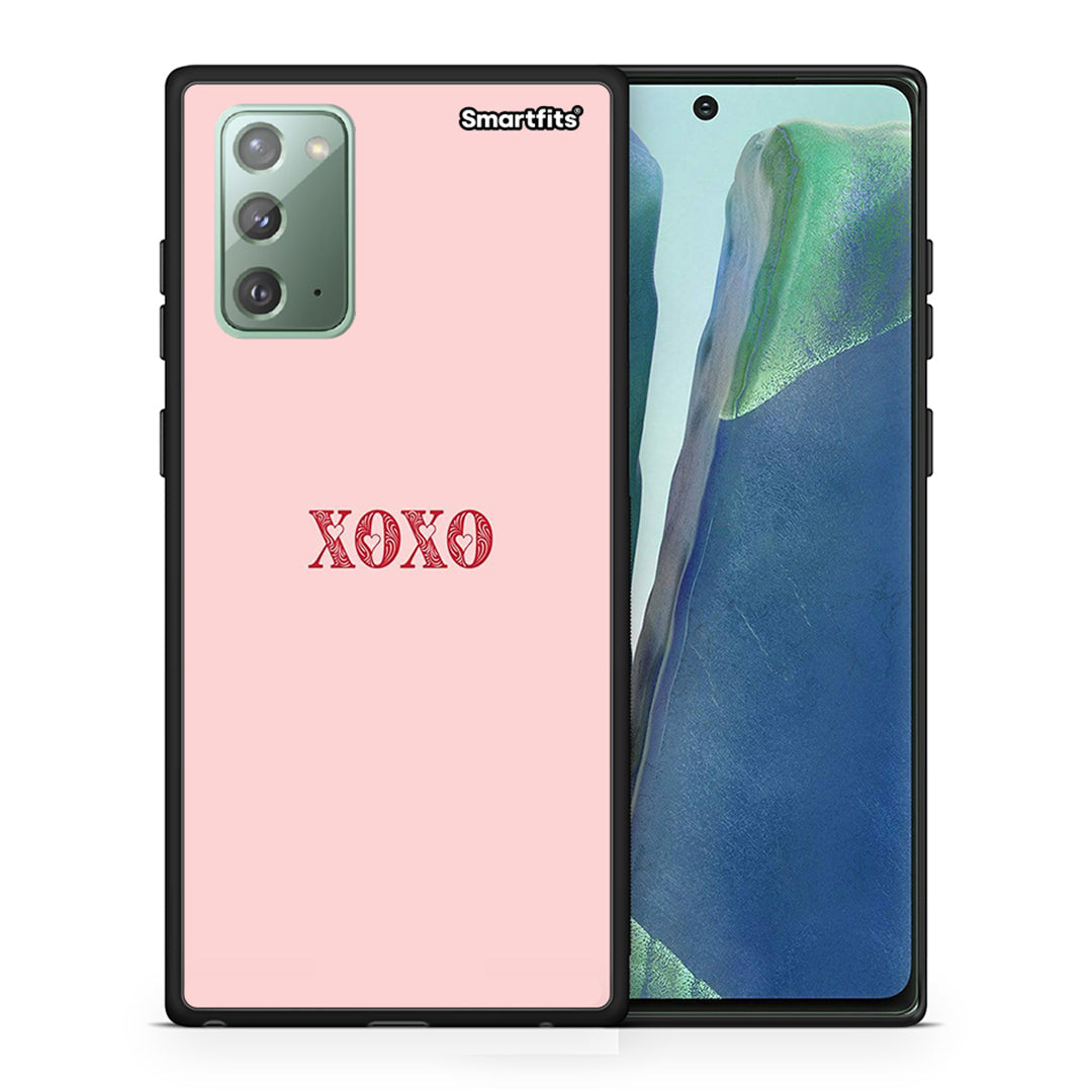 Θήκη Samsung Note 20 XOXO Love από τη Smartfits με σχέδιο στο πίσω μέρος και μαύρο περίβλημα | Samsung Note 20 XOXO Love case with colorful back and black bezels