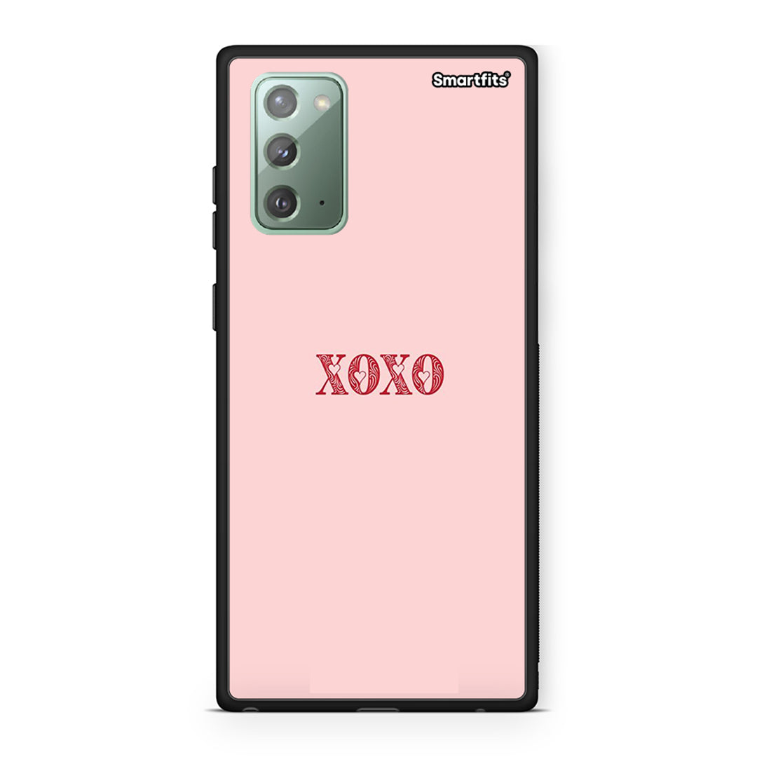 Samsung Note 20 XOXO Love θήκη από τη Smartfits με σχέδιο στο πίσω μέρος και μαύρο περίβλημα | Smartphone case with colorful back and black bezels by Smartfits