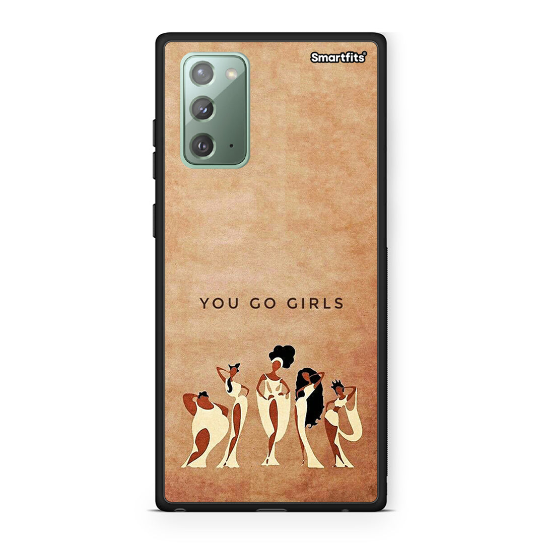 Samsung Note 20 You Go Girl θήκη από τη Smartfits με σχέδιο στο πίσω μέρος και μαύρο περίβλημα | Smartphone case with colorful back and black bezels by Smartfits