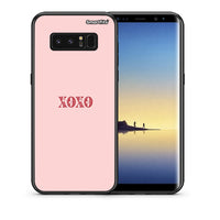Thumbnail for Θήκη Samsung Note 8 XOXO Love από τη Smartfits με σχέδιο στο πίσω μέρος και μαύρο περίβλημα | Samsung Note 8 XOXO Love case with colorful back and black bezels