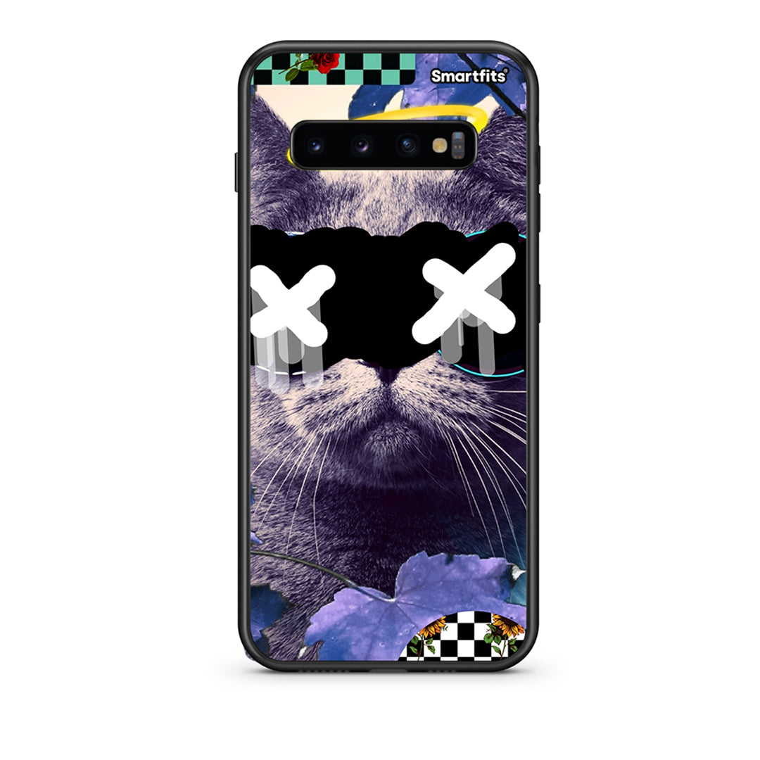 samsung s10 plus Cat Collage θήκη από τη Smartfits με σχέδιο στο πίσω μέρος και μαύρο περίβλημα | Smartphone case with colorful back and black bezels by Smartfits