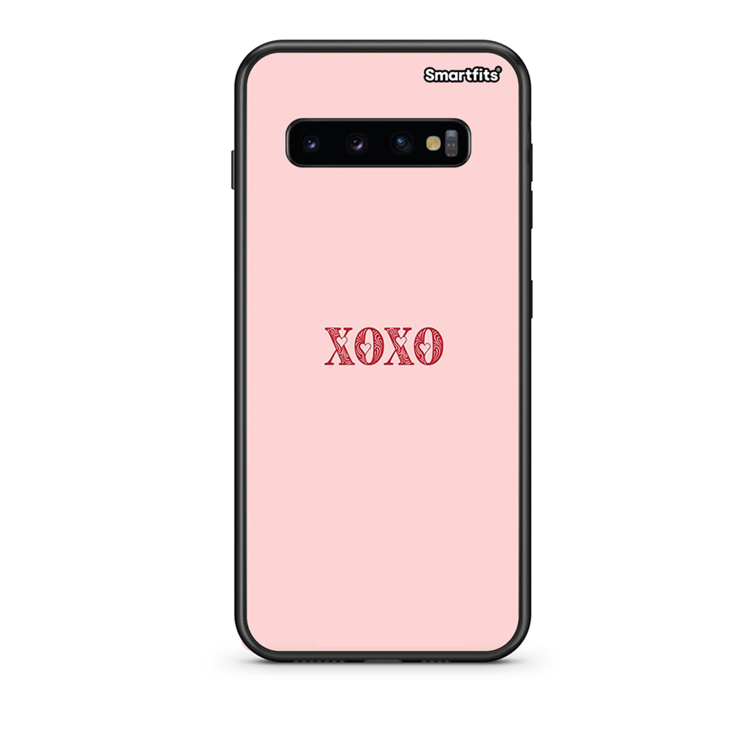 samsung s10 plus XOXO Love θήκη από τη Smartfits με σχέδιο στο πίσω μέρος και μαύρο περίβλημα | Smartphone case with colorful back and black bezels by Smartfits