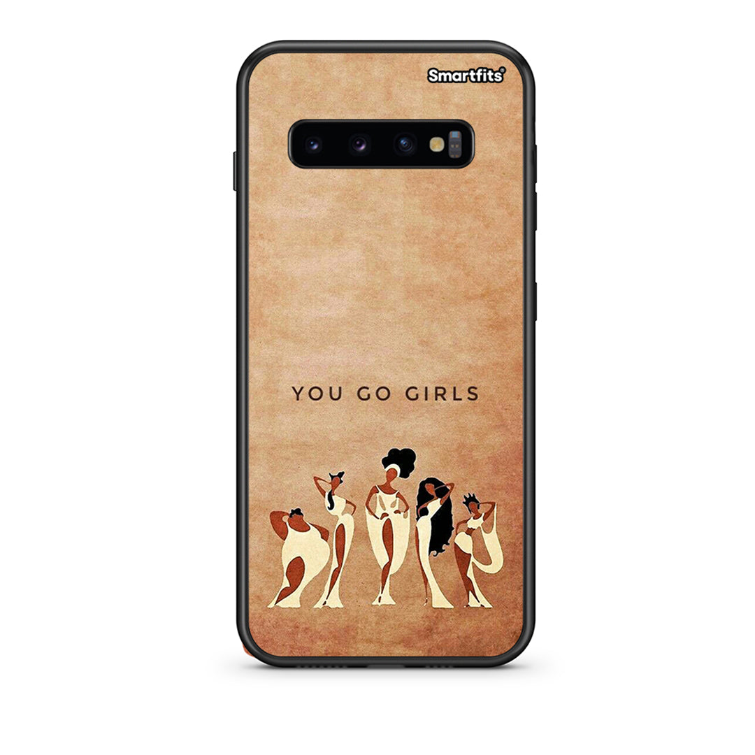 samsung s10 plus You Go Girl θήκη από τη Smartfits με σχέδιο στο πίσω μέρος και μαύρο περίβλημα | Smartphone case with colorful back and black bezels by Smartfits