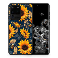 Thumbnail for Θήκη Samsung S20 Ultra Autumn Sunflowers από τη Smartfits με σχέδιο στο πίσω μέρος και μαύρο περίβλημα | Samsung S20 Ultra Autumn Sunflowers case with colorful back and black bezels