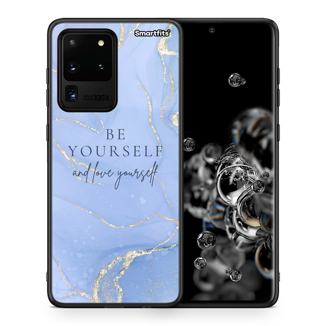 Θήκη Samsung S20 Ultra Be Yourself από τη Smartfits με σχέδιο στο πίσω μέρος και μαύρο περίβλημα | Samsung S20 Ultra Be Yourself case with colorful back and black bezels