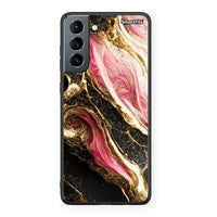 Thumbnail for Samsung S21 Glamorous Pink Marble θήκη από τη Smartfits με σχέδιο στο πίσω μέρος και μαύρο περίβλημα | Smartphone case with colorful back and black bezels by Smartfits