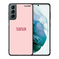 Thumbnail for Θήκη Samsung S21 XOXO Love από τη Smartfits με σχέδιο στο πίσω μέρος και μαύρο περίβλημα | Samsung S21 XOXO Love case with colorful back and black bezels