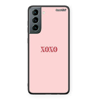 Thumbnail for Samsung S21 XOXO Love θήκη από τη Smartfits με σχέδιο στο πίσω μέρος και μαύρο περίβλημα | Smartphone case with colorful back and black bezels by Smartfits