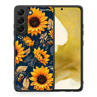 Thumbnail for Θήκη Samsung S22 Autumn Sunflowers από τη Smartfits με σχέδιο στο πίσω μέρος και μαύρο περίβλημα | Samsung S22 Autumn Sunflowers case with colorful back and black bezels