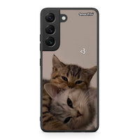 Thumbnail for Samsung S22 Cats In Love Θήκη από τη Smartfits με σχέδιο στο πίσω μέρος και μαύρο περίβλημα | Smartphone case with colorful back and black bezels by Smartfits