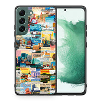 Thumbnail for Θήκη Samsung S22 Plus Live To Travel από τη Smartfits με σχέδιο στο πίσω μέρος και μαύρο περίβλημα | Samsung S22 Plus Live To Travel case with colorful back and black bezels