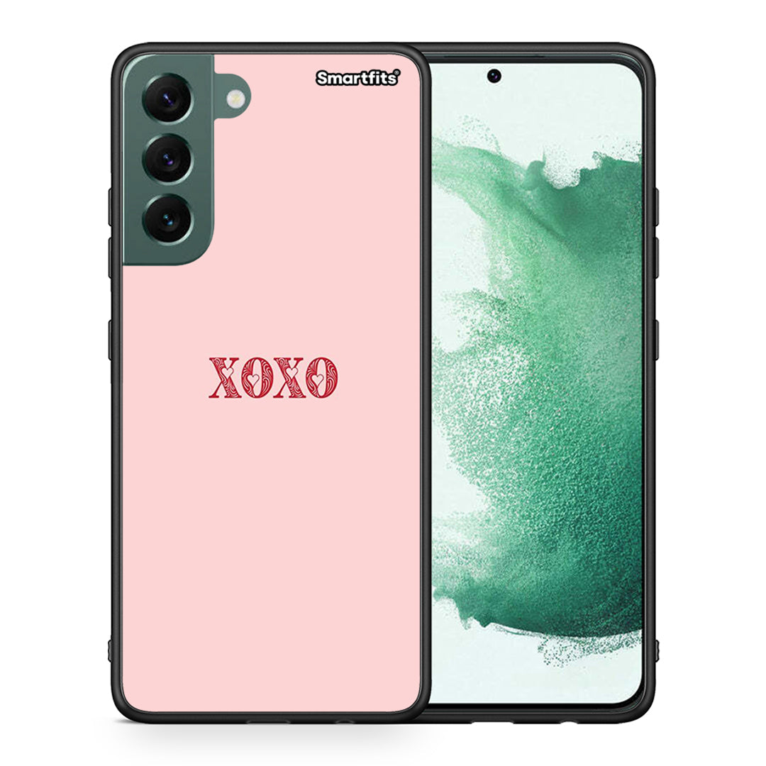 Θήκη Samsung S22 Plus XOXO Love από τη Smartfits με σχέδιο στο πίσω μέρος και μαύρο περίβλημα | Samsung S22 Plus XOXO Love case with colorful back and black bezels