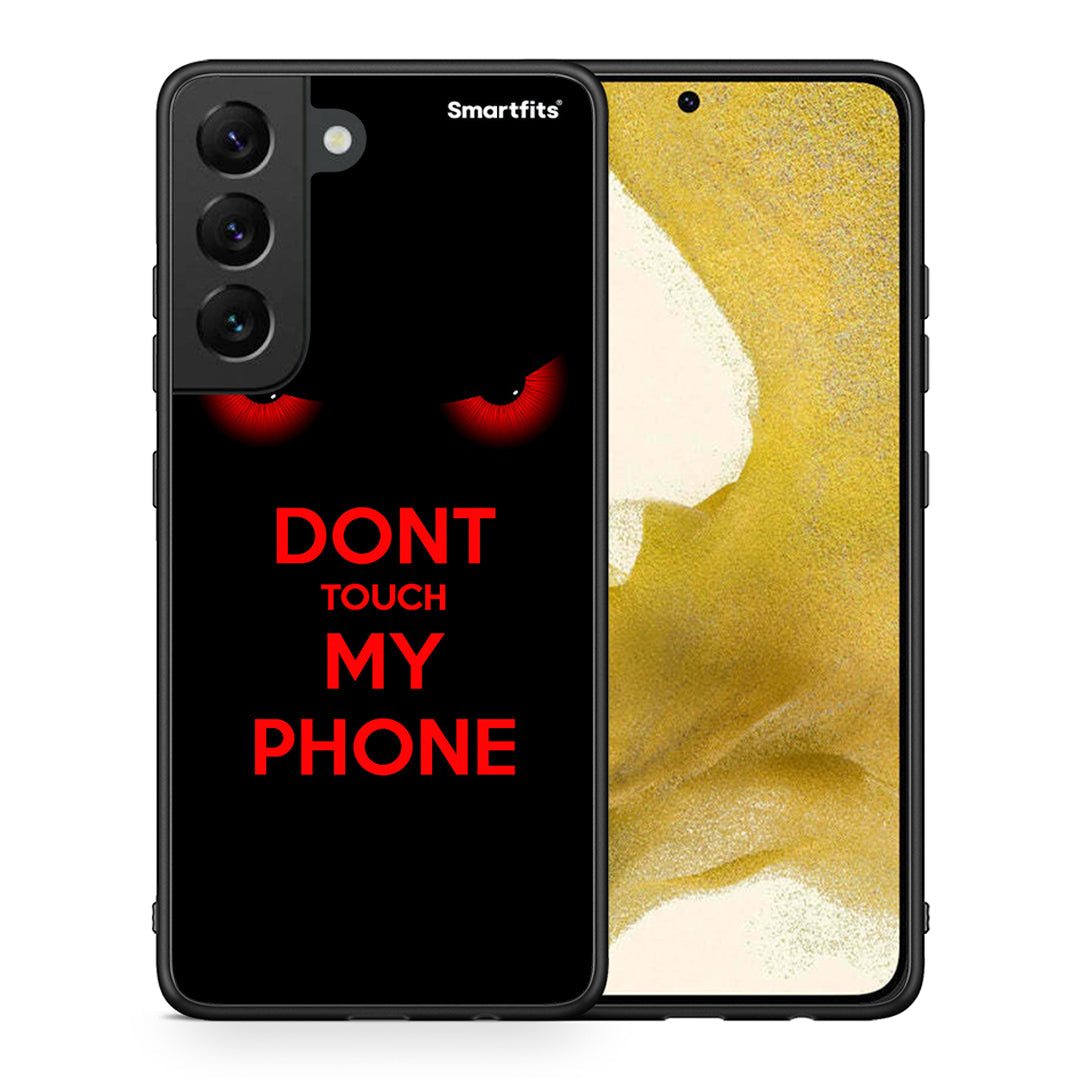 Θήκη Samsung S22 Touch My Phone από τη Smartfits με σχέδιο στο πίσω μέρος και μαύρο περίβλημα | Samsung S22 Touch My Phone case with colorful back and black bezels