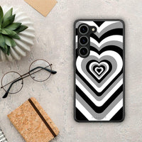 Thumbnail for Θήκη Samsung Galaxy S23 Black Hearts από τη Smartfits με σχέδιο στο πίσω μέρος και μαύρο περίβλημα | Samsung Galaxy S23 Black Hearts Case with Colorful Back and Black Bezels
