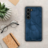 Thumbnail for Θήκη Samsung Galaxy S23 Geometric Blue Abstract από τη Smartfits με σχέδιο στο πίσω μέρος και μαύρο περίβλημα | Samsung Galaxy S23 Geometric Blue Abstract Case with Colorful Back and Black Bezels