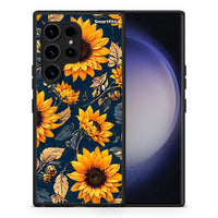 Thumbnail for Θήκη Samsung Galaxy S23 Ultra Autumn Sunflowers από τη Smartfits με σχέδιο στο πίσω μέρος και μαύρο περίβλημα | Samsung Galaxy S23 Ultra Autumn Sunflowers Case with Colorful Back and Black Bezels
