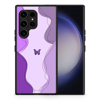 Thumbnail for Θήκη Samsung Galaxy S23 Ultra Purple Mariposa από τη Smartfits με σχέδιο στο πίσω μέρος και μαύρο περίβλημα | Samsung Galaxy S23 Ultra Purple Mariposa Case with Colorful Back and Black Bezels