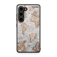 Thumbnail for Θήκη Samsung Galaxy S23 World Map από τη Smartfits με σχέδιο στο πίσω μέρος και μαύρο περίβλημα | Samsung Galaxy S23 World Map Case with Colorful Back and Black Bezels