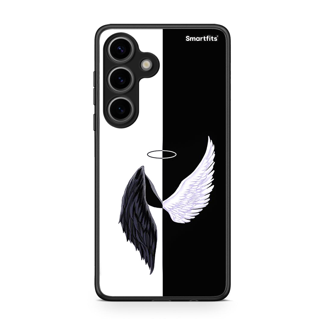 Samsung Galaxy S24 Angels Demons θήκη από τη Smartfits με σχέδιο στο πίσω μέρος και μαύρο περίβλημα | Smartphone case with colorful back and black bezels by Smartfits