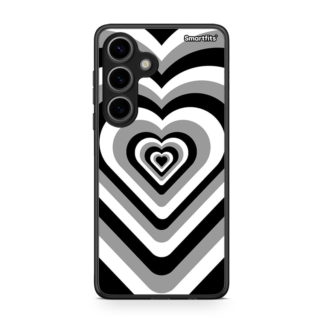 Samsung Galaxy S24 Black Hearts θήκη από τη Smartfits με σχέδιο στο πίσω μέρος και μαύρο περίβλημα | Smartphone case with colorful back and black bezels by Smartfits