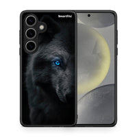Thumbnail for Θήκη Samsung Galaxy S24 Dark Wolf από τη Smartfits με σχέδιο στο πίσω μέρος και μαύρο περίβλημα | Samsung Galaxy S24 Dark Wolf case with colorful back and black bezels