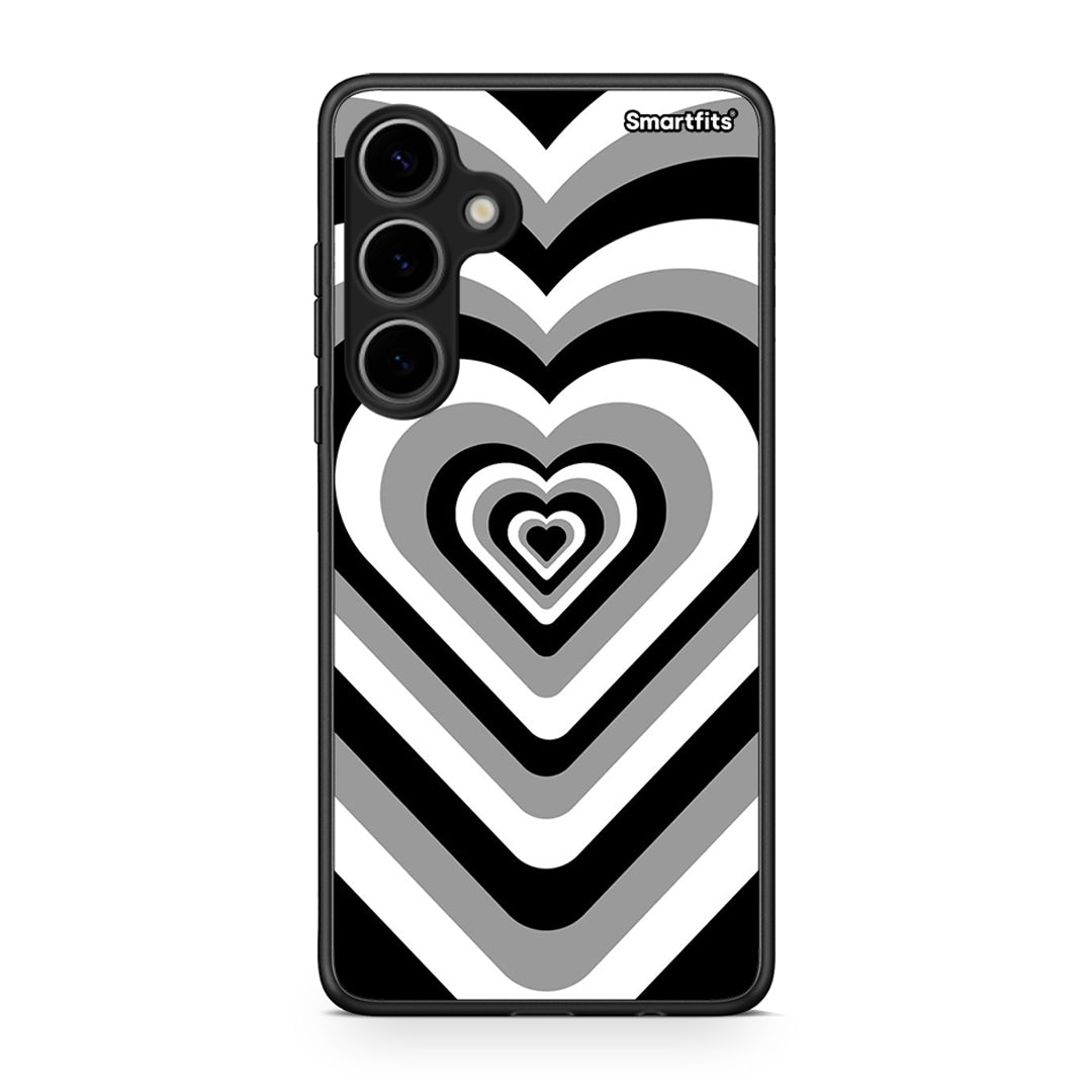 Samsung Galaxy S24 Plus Black Hearts θήκη από τη Smartfits με σχέδιο στο πίσω μέρος και μαύρο περίβλημα | Smartphone case with colorful back and black bezels by Smartfits