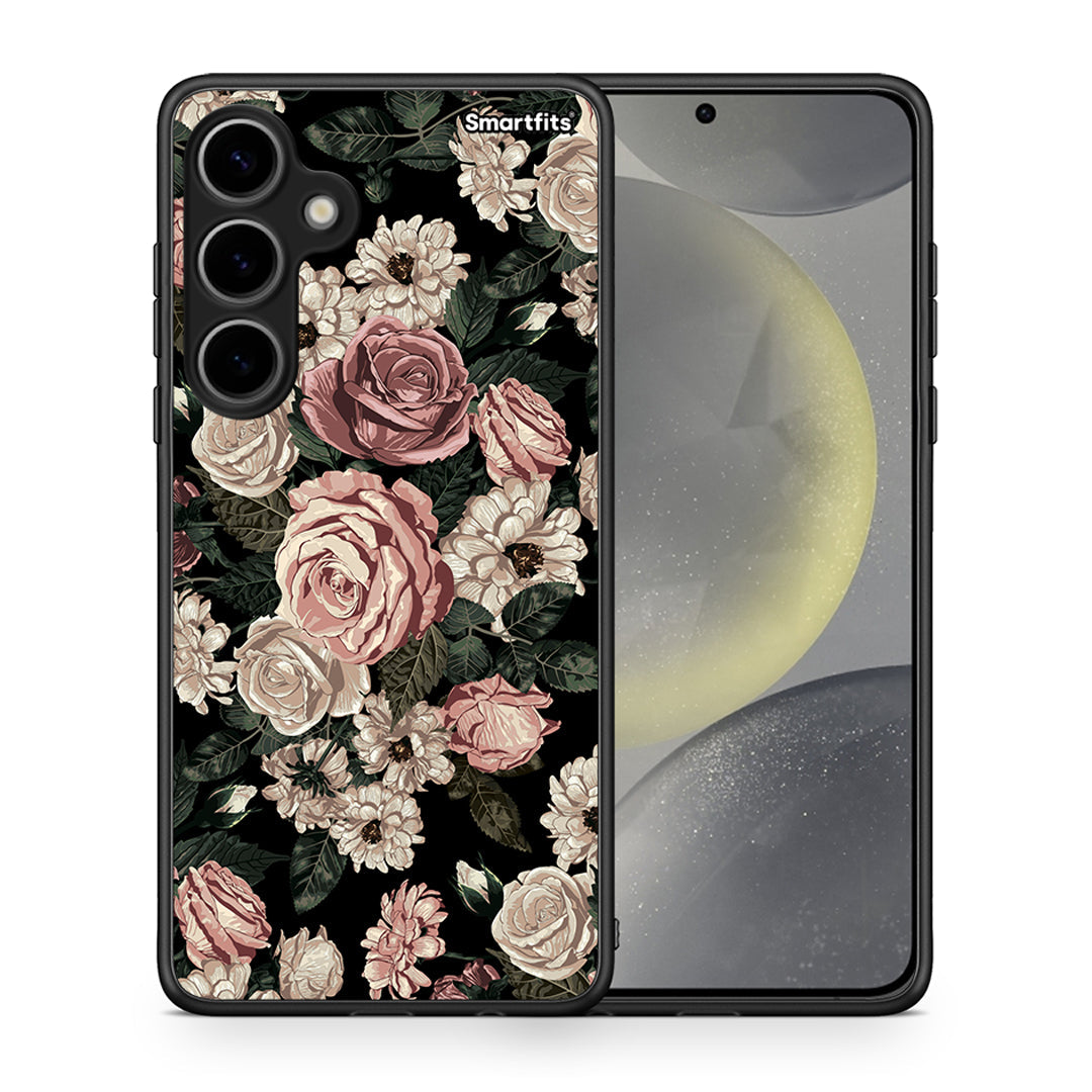 Θήκη Samsung Galaxy S24 Plus Wild Roses Flower από τη Smartfits με σχέδιο στο πίσω μέρος και μαύρο περίβλημα | Samsung Galaxy S24 Plus Wild Roses Flower case with colorful back and black bezels