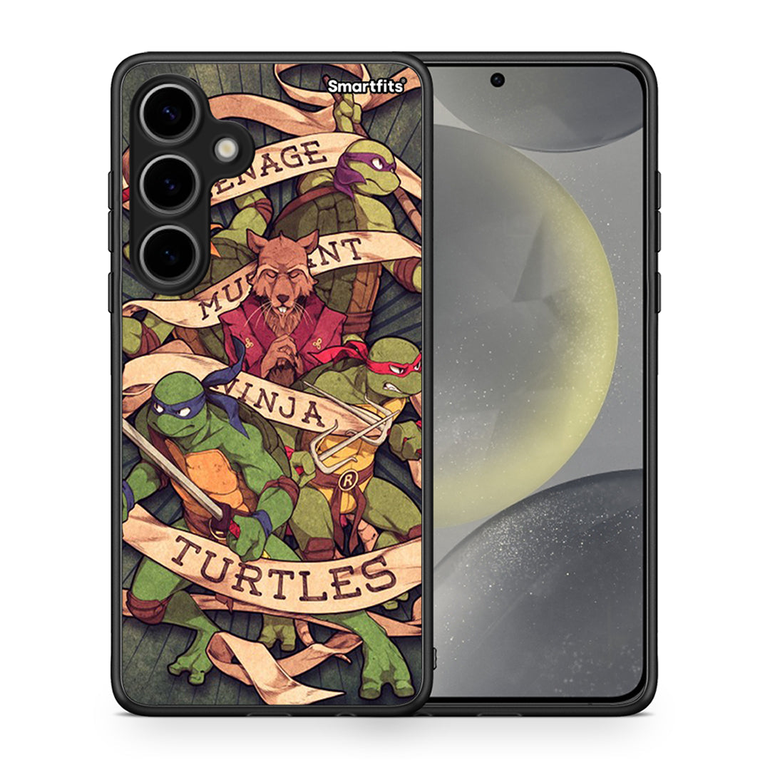 Θήκη Samsung Galaxy S24 Plus Ninja Turtles από τη Smartfits με σχέδιο στο πίσω μέρος και μαύρο περίβλημα | Samsung Galaxy S24 Plus Ninja Turtles case with colorful back and black bezels