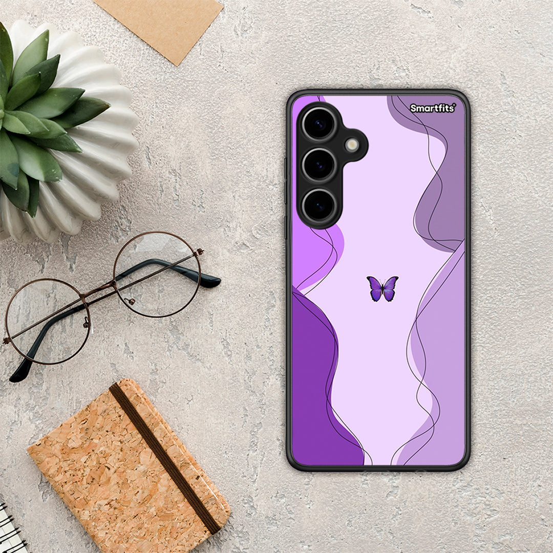 Purple Mariposa - Samsung Galaxy S24 Plus θήκη