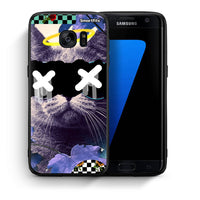 Thumbnail for Θήκη Samsung S7 Edge Cat Collage από τη Smartfits με σχέδιο στο πίσω μέρος και μαύρο περίβλημα | Samsung S7 Edge Cat Collage case with colorful back and black bezels