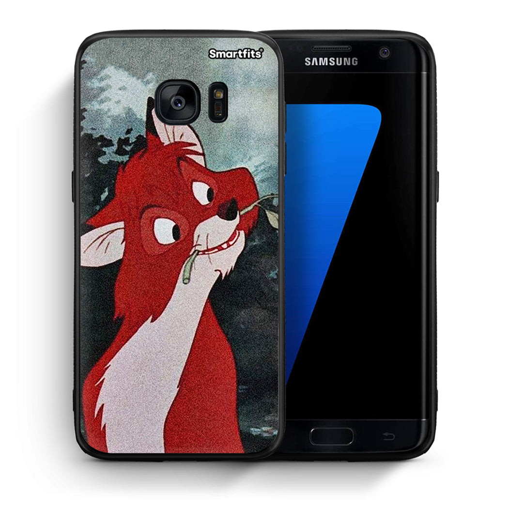 Θήκη Samsung S7 Edge Tod And Vixey Love 1 από τη Smartfits με σχέδιο στο πίσω μέρος και μαύρο περίβλημα | Samsung S7 Edge Tod And Vixey Love 1 case with colorful back and black bezels